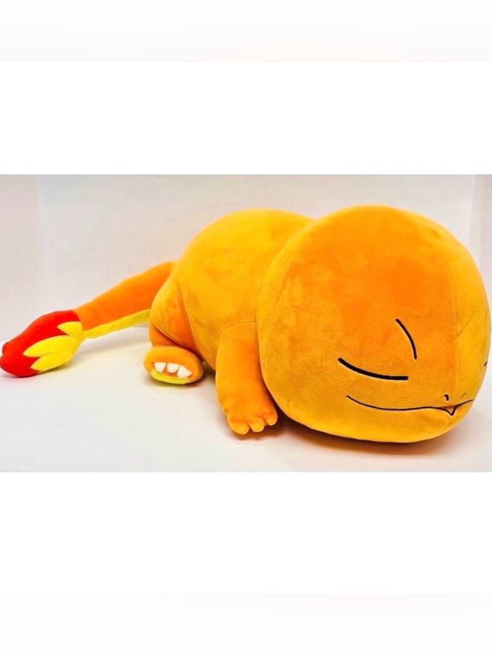 Large 18” Charmander Sleeping Pokemon Plush Orange Jazwares Stuffed Animal 2022